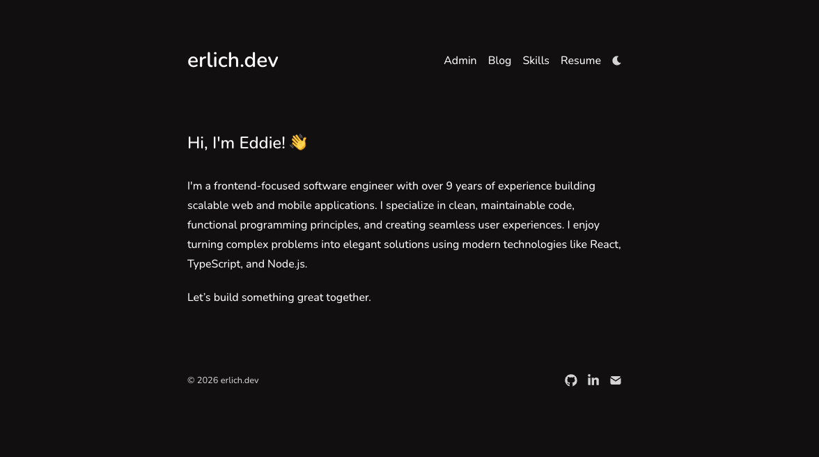 Portfolio at first